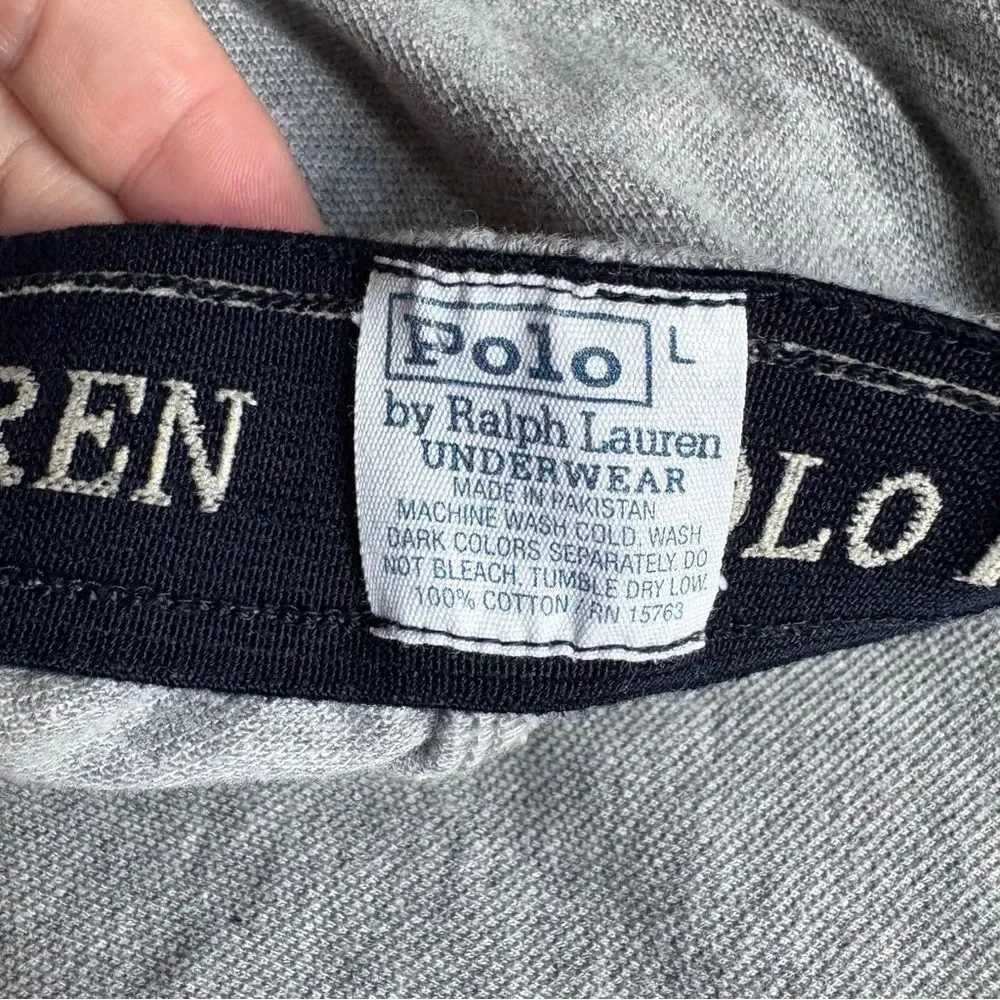 Polo by Ralph Lauren L Gray Pique Pajama Pants Preppy Sporty PJ Leisure Casual